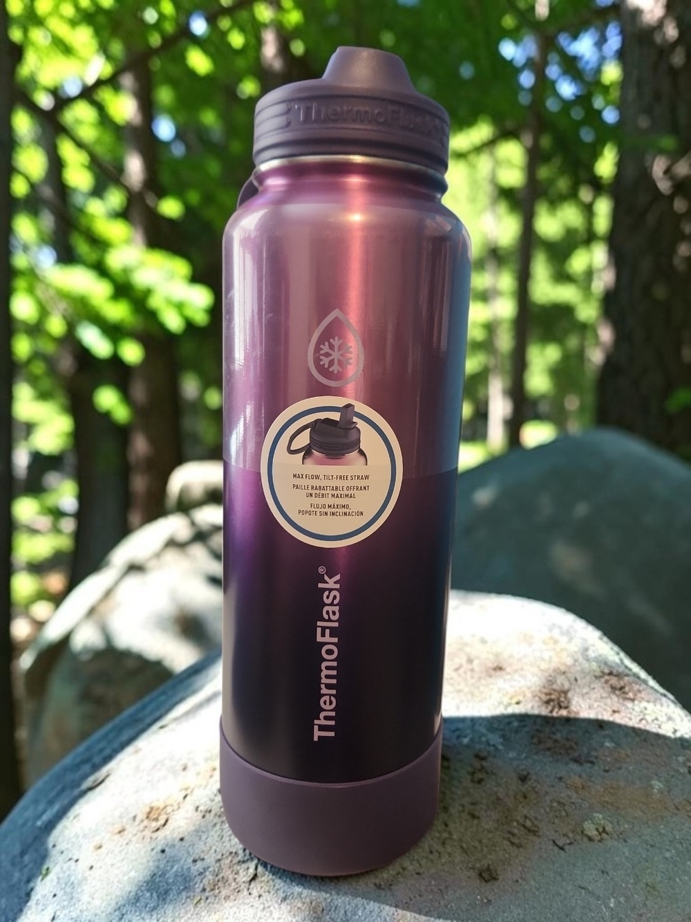 ThermoFlask Purple Ombre Insulated Water Bottle. 40oz.